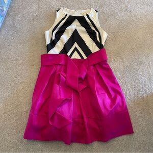 Eliza J Pink and Black Cocktail Dress size 14